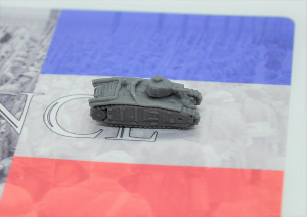 Micro Armour 3D Printed French Char "B" Heavy Tank (x5)