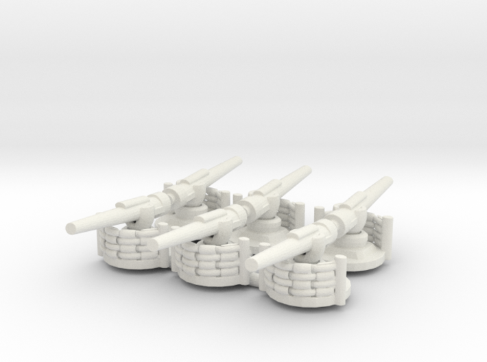 1/285 3D Printed Coastal Artillery (x6)