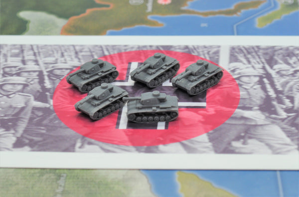 5pc 3D Printed German Panzer III Set