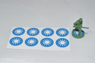 Axis & Allies Custom Chinese Roundel Infantry Base Water Slide Decal