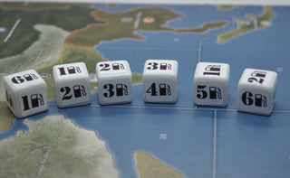 6pc "Do It Yourself" 16mm Six Sided Fuel/Movement Dice