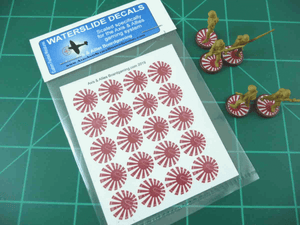Axis & Allies Japanese Roundel Infantry Base Water Slide Decal
