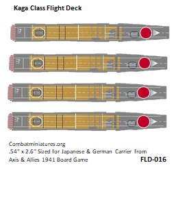 Custom Japanese Akagi Class Carrier Flight Deck Sticker (x4)