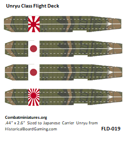 Custom Japanese Unyru Carrier Flight Deck Sticker (x4)