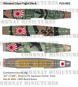 Custom Japanese Shinano Class Flight Deck Sticker (X4)