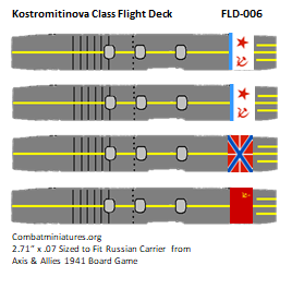 Custom Kostromitinova Class Carrier Flight Deck Sticker (x4)