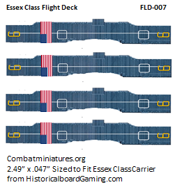 Custom Essex Class Carrier Flight Deck Sticker (x4)