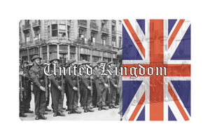 3.5" x 5.5" United Kingdom Combat Label with Flag