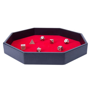Octagonal Dice Tray PU Leather