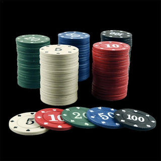 100pc Round Plastic Casino Chip Set