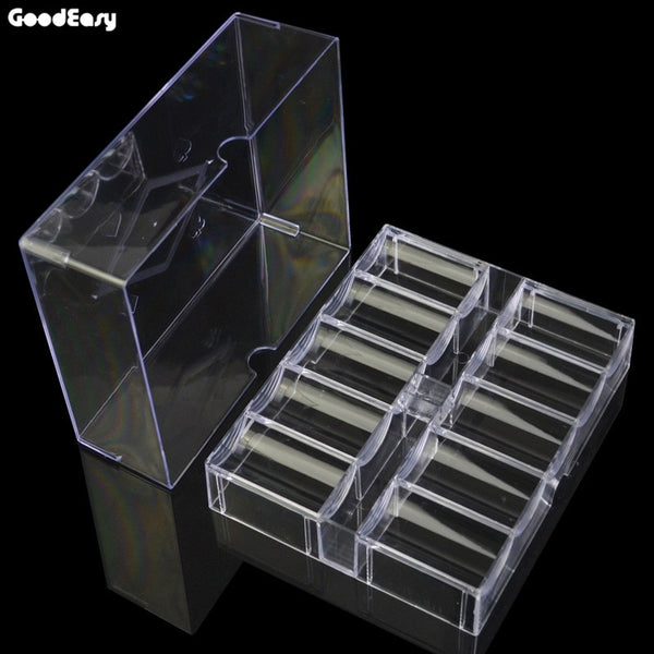 High Quality 100/200PCS Acrylic Poker Chip Tray/Box With Cover