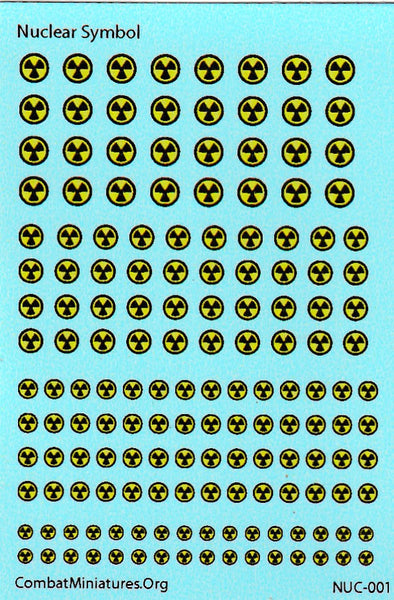 Nuclear Symbol Water Slide Decals