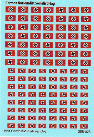 WW2 German National Socialist Flag Water Slide Decal (2 sizes)