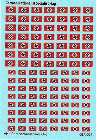 WW2 German National Socialist Flag Water Slide Decal (2 sizes)