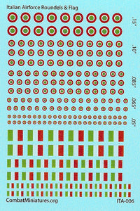 1/600 Italian Roundels & Flag Water Slide Decals