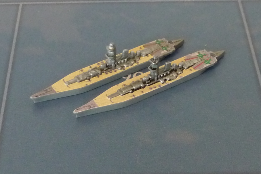 Custom Painted Japanese Battleship By Military Miniatures (x2)