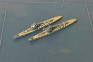 Custom Painted Japanese Cruiser By Military Miniatures (x2)
