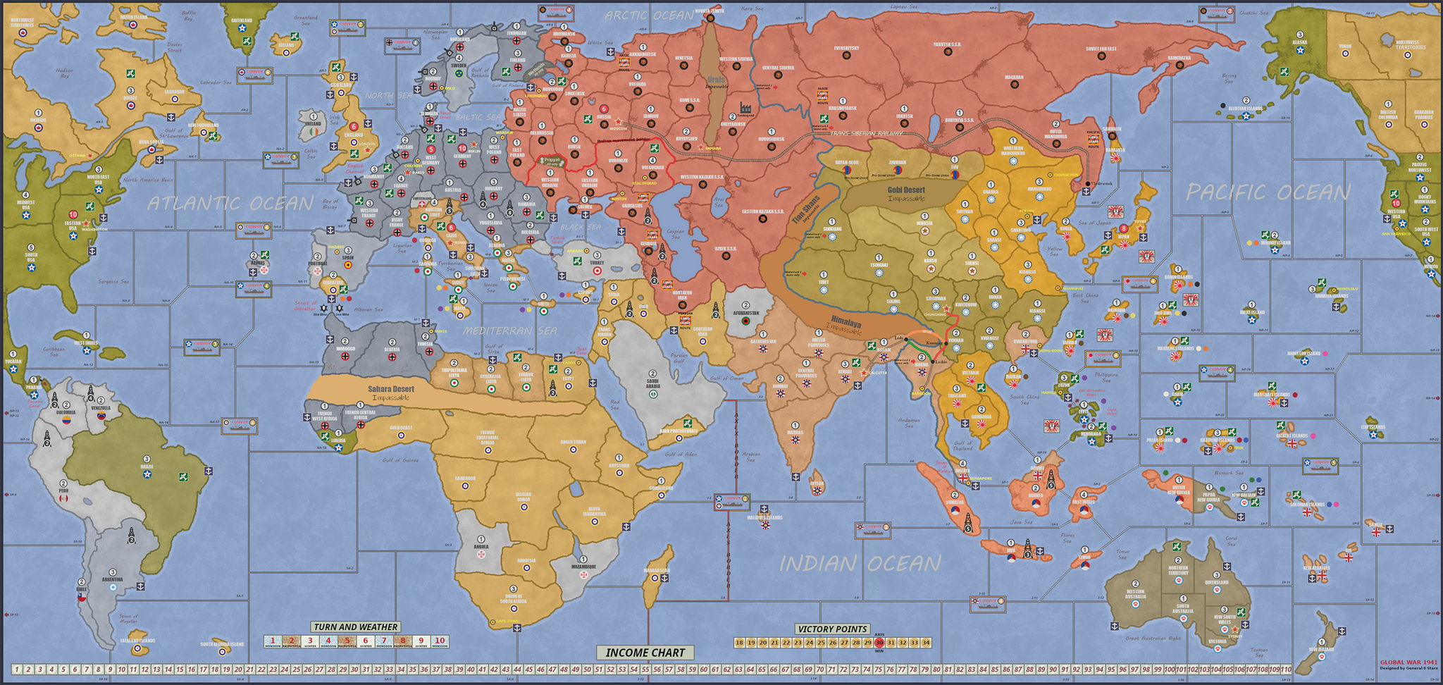 General 6 Stars 1941 WW2 Game