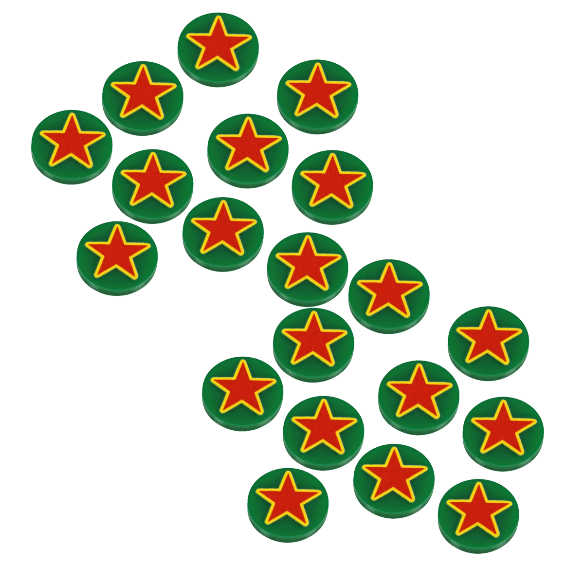 20pc WWII Faction Tokens, Russia Red Army Star Roundels