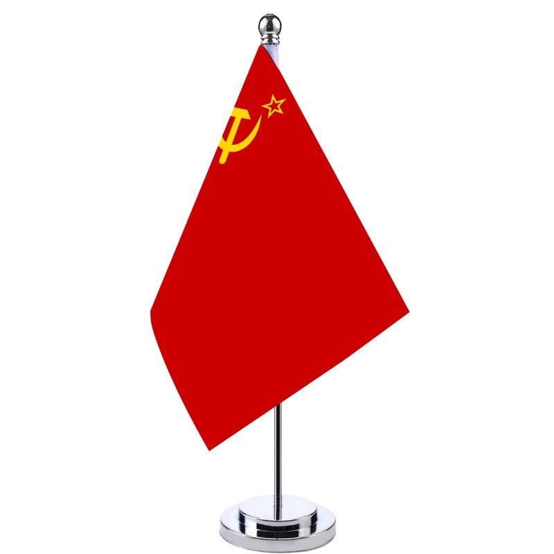 Soviet Union Victory Flag Historical Flag Table Flag Silvery Metal Ornament