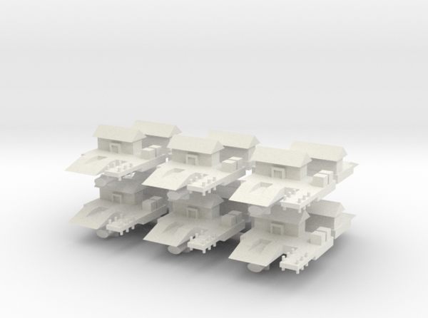 1/285 3D Printed Sea Plane Base (x12)