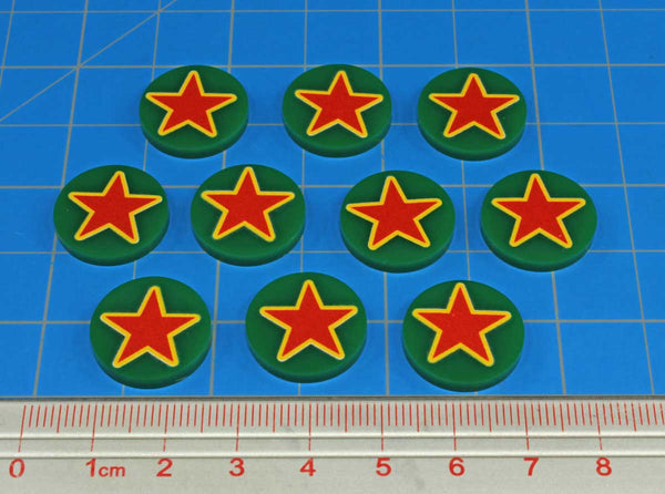 20pc WWII Faction Tokens, Russia Red Army Star Roundels