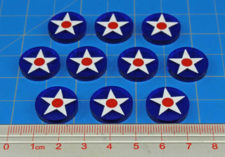 WWII Pacific Theater Tokens, American Pre-War Roundel (x10)