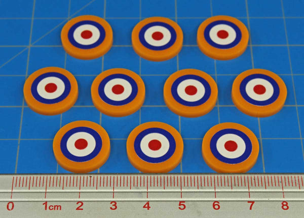 WWII Pacific Theater Tokens, British Air Force Roundel (10)