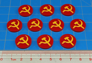 20pc WWII Faction Tokens, Soviet Union Communist Symbol Upgrade