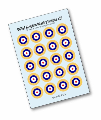 Axis & Allies British Roundel Infantry Base Water Slide Decal