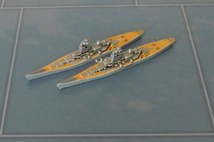 Custom Painted US Battleship By Military Miniatures (x2)
