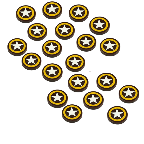 20pc WWII Tokens, American Army Command Roundel