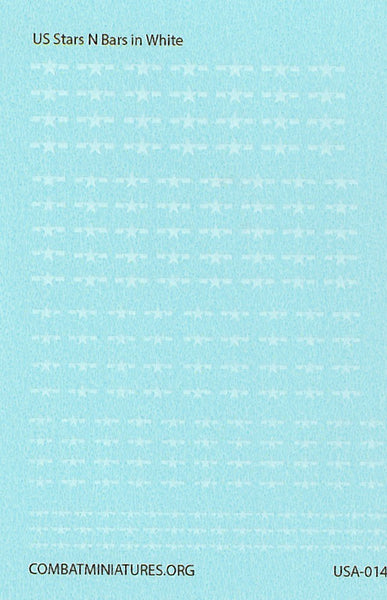 1/600 US Star and Bars in White Water Slide Decals