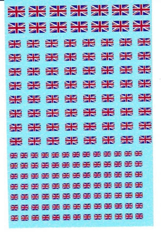 1/285 Union Jack British Flag Water Slide Decals