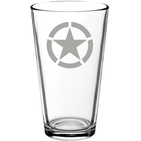 WW2 US Star w/ Broken Circle Pint Glass