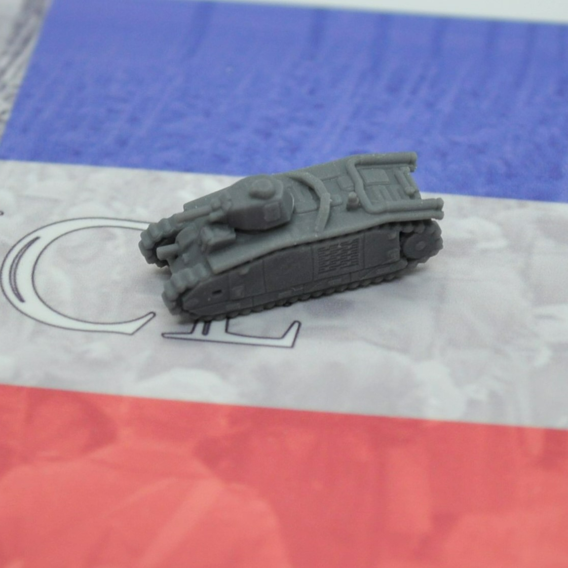 Micro Armour 3D Printed French Char "B" Heavy Tank (x10)