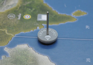 Acrylic .65" Round Aircraft Transport Designation Marker (x5) - Combat Miniatures