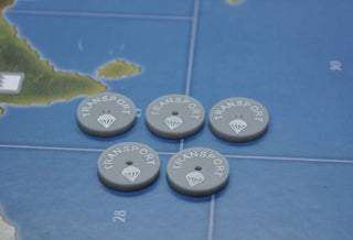 Acrylic .65" Round Aircraft Transport Designation Marker (x5) - Combat Miniatures