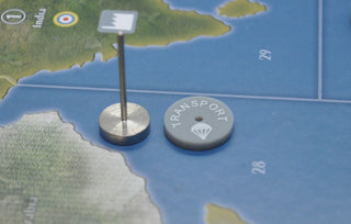 Acrylic .65" Round Aircraft Transport Designation Marker (x5) - Combat Miniatures