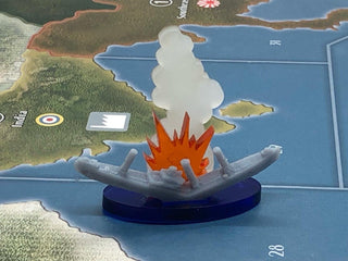 Acrylic/3D Printed Broken in Half Convoy Disruption Marker (x5) - Combat Miniatures