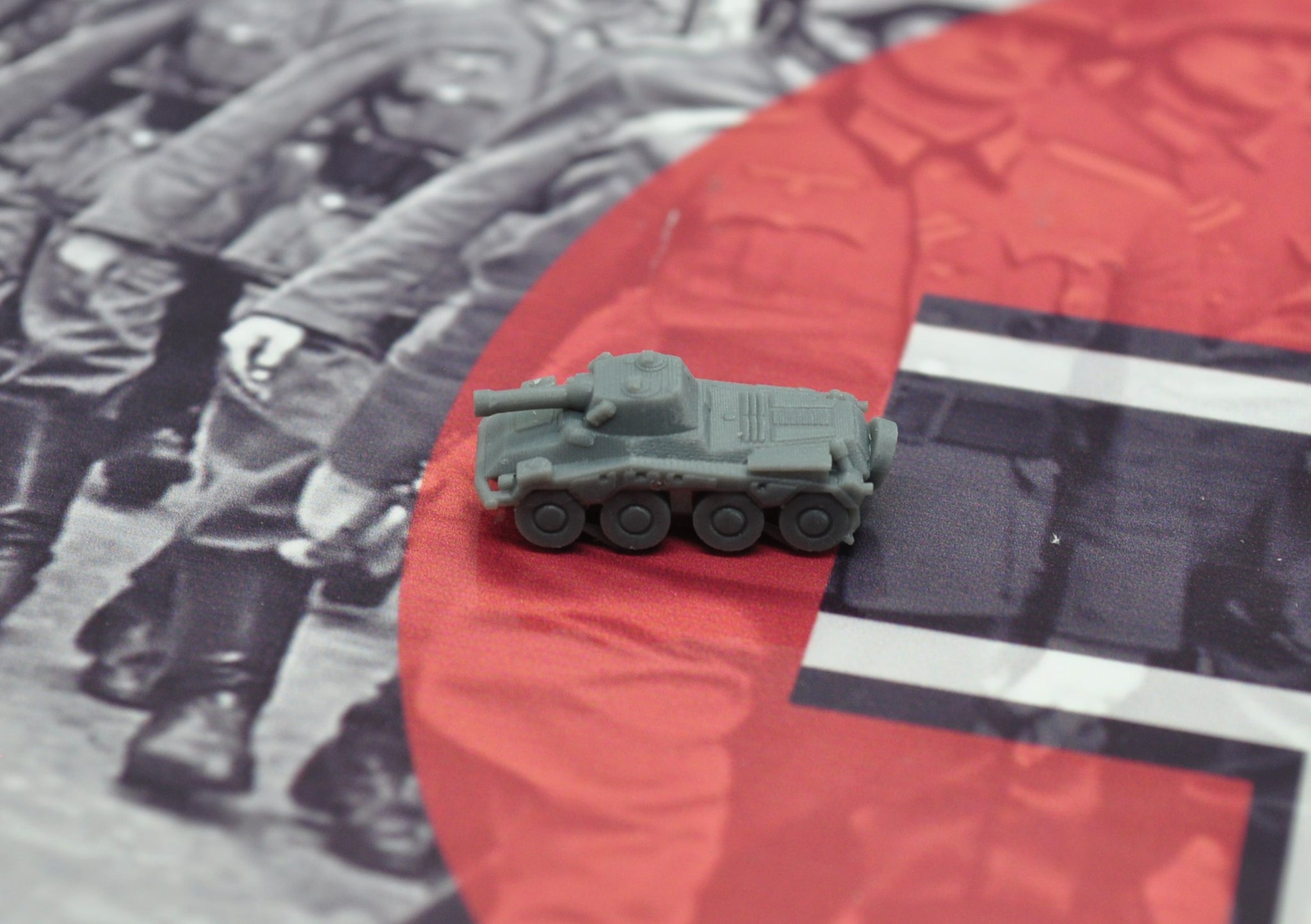 3D Printed 10pc German Armored Car SDKZ