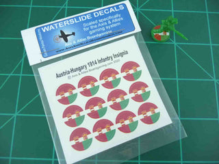 Axis & Allies 1914 Austria/Hungary Roundel Infantry Base Water Slide Decal - Combat Miniatures