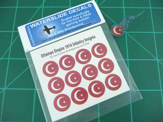 Axis & Allies 1914 Ottoman Roundel Infantry Base Water Slide Decal - Combat Miniatures
