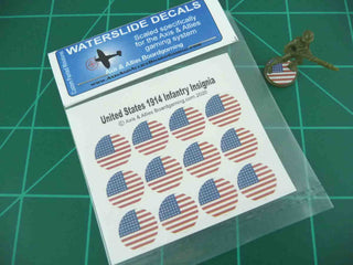 Axis & Allies 1914 US Roundel Infantry Base Water Slide Decal - Combat Miniatures