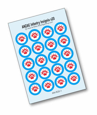 Axis & Allies ANZAC Roundel Infantry Base Water Slide Decal - Combat Miniatures