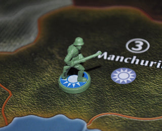 Axis & Allies Custom Chinese Roundel Infantry Base Water Slide Decal - Combat Miniatures