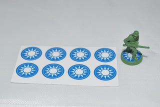Axis & Allies Custom Chinese Roundel Infantry Base Water Slide Decal - Combat Miniatures