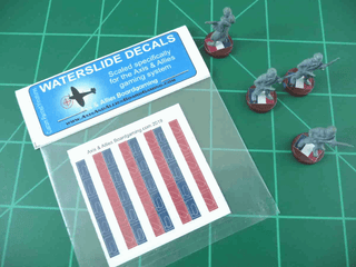 Axis & Allies French National Flag Infantry Base Insignia Water Slide Decal - Combat Miniatures