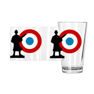 Axis & Allies French Roundel Pint Glass - Combat Miniatures