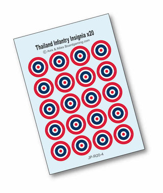 Axis & Allies Manchukuo Roundel Infantry Base Water Slide Decal (x20) - Combat Miniatures